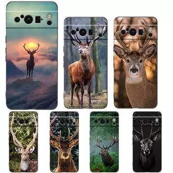 Чехол для телефона Deer Hunting Camo для Google Pixel 8 7 6 Pro 6A 5G, черный, мягкий, противоударный, задняя крышка, силиконовый чехол из ТПУ Pixel 7