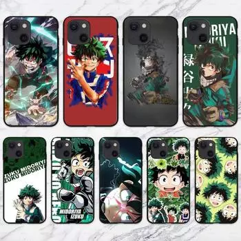 Чехол для телефона Deku Izuku My Hero Academy для IPhone 13 12 11 XS X 8 7 6 Plus Mini Pro Max SE 2022, мягкий черный чехол для телефона iPhone 13