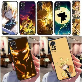 Чехол для телефона Demon Slayer Agatsuma Zenitsu для Xiaomi Redmi Note 12 11 10 8 9 Pro 8T 9S 10S 11S 9A 9C 9T 10A 10C Redmi Note 11 Pro