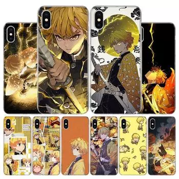 Чехол для телефона Demon Slayer Agatsuma Zenitsu для Apple iPhone 11 12 13 Pro XR X XS Max 7 8 6 6S Plus + Mini 5S SE с принтом iPhone 11
