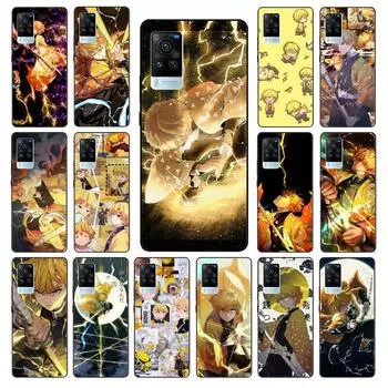 Чехол для телефона Demon Slayer Agatsuma Zenitsu для VIVO V21E V21 V23 V23E V2109 Y53S Y33S Y55 Y76 Y31 Y21 Y72 Y01 Y21S Y11S VIVO V21E 4G