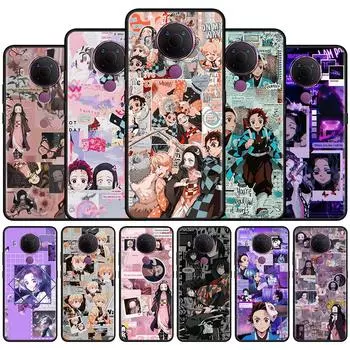 Чехол для телефона Demon Slayer Anime для Nokia X10 X20 XR20 7,2 G10 G20 8,3 5,4 5,3 3,4 2,4 1,4, черный силиконовый чехол Fundas Nokia 2.2