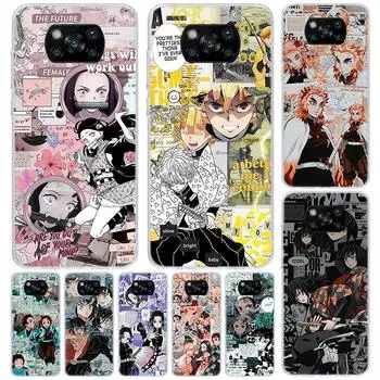 Чехол для телефона Demon Slayer Anime Kimetsu No Yaiba для Xiaomi Mi 11T 10T 9T Pro 11 Lite 12 12X 10 9 8 11i 6X 5X Ultra 5G Print Xiaomi Mi 11T