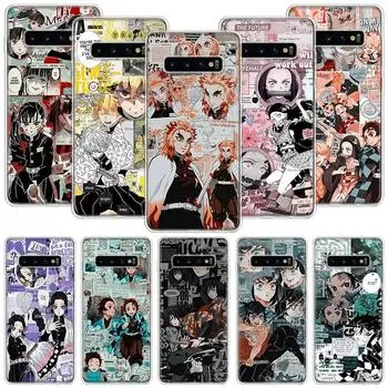 Чехол для телефона Demon Slayer Anime Kimetsu No Yaiba для Samsung Galaxy S20 FE S10 Plus S21 S22 Ultra S10E S9 S8 S7 Edge J4 + Fundas Samsung S20 FE