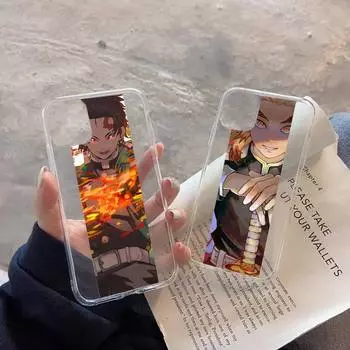Чехол для телефона Demon Slayer аниме Япония, прозрачный мягкий чехол для iphone 12 11 13 7 8 6 s plus x xs xr pro max mini iphone 11 pro