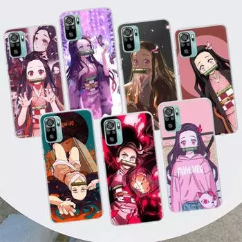 Чехол для телефона Demon Slayer Kamado Nezuko для Xiaomi Redmi 10 10C 10A 9T 9C 9A 9 Prime 8 8A 7 7A 6 6A K20 K30 K40 Pro S2 Fundas Cove Redmi 10
