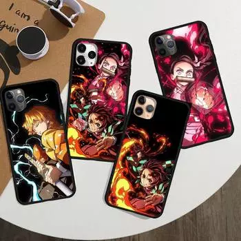 Чехол для телефона Demon Slayer Kamado Tanjirou Nezuko с аниме для iPhone 12 11 13 7 8 plus x xs xr pro max mini Kimetsu No Yaiba manga iphone 11 pro