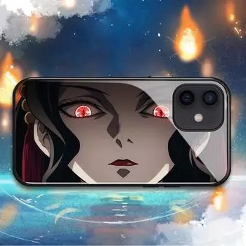 Чехол для телефона Demon Slayer Kibutsuji Muzan для Iphone 12 13 11 14 Pro X Xr Xs Max 6 6s 7 8 14 Plus, чехол из закаленного стекла iPhone 6 6s
