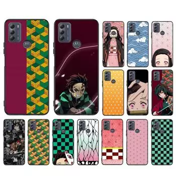 Чехол для телефона Demon Slayer Kimetsu для Motorola Moto E32 E20 E40 G22 G52 G20 G30 G100 G60 G50 G10 GPure GStylus G9 One Action Macro Moto G9 Plus