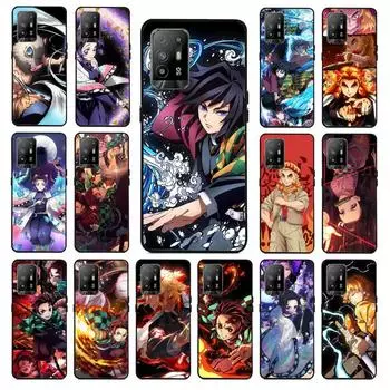 Чехол для телефона Demon Slayer kimetsu no yaiba с аниме для OPPO A54 A74 A94 A53S A9 A5 A15 A16 A91 A96 A76 Reno8 8Pro Reno2 Z OPPO A5 2020
