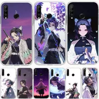Чехол для телефона Demon Slayer Kochou Shinobu для Huawei P20 P40 Lite P30 Pro P Smart 2019 Nova 3e 6 Se из силикона, прозрачный, мягкий Honor 10