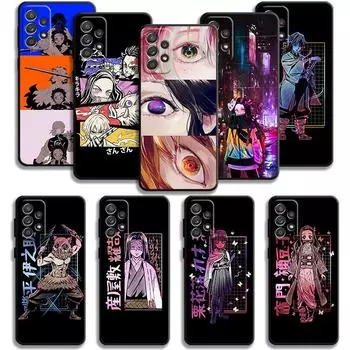 Чехол для телефона Demon Slayer Nezuko Tanjirou Eye для Samsung Galaxy A14 A73 A53 A71 A51 A31 A33 A22 A12 A21s A13 A32 A52s A72 A52 A23 Samsung A73 5G