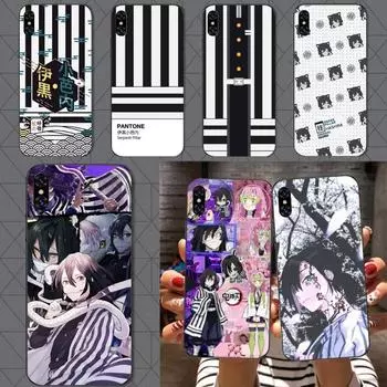 Чехол для телефона Demon Slayer Obanai Iguro для IPhone 14 13 12 11 XS X 8 7 6 Plus Mini Pro Max SE 2022, мягкий черный чехол для телефона iPhone 14
