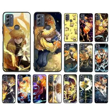 Чехол для телефона Demon Slayer Zenitsu для Motorola Moto E32 E20 E40 G22 G52 G20 G30 G100 G60 G50 G10 GPure GStylus G9 One Action Macro Moto G9 Plus