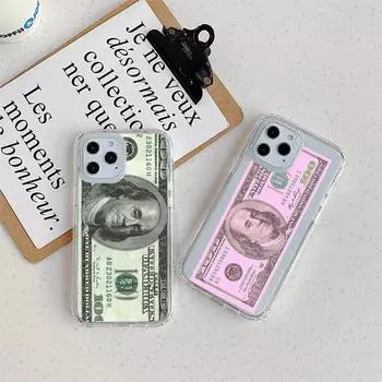 Чехол для телефона «Деньги в долларах», «Бен Франклин», для iPhone 11 12 Mini 13 Pro XS Max X 8 7 6s Plus 5 SE XR, прозрачный чехол iPhone13PROMAX