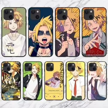 Чехол для телефона Denki Kaminari для iPhone 13 12 11 XS X 8 7 6 Plus Mini Pro Max SE 2022, мягкий черный чехол для телефона iPhone 13