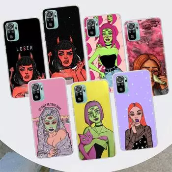 Чехол для телефона Devil Woman Sexy Girl Witch для Xiaomi Redmi 10 10C 10A 9T 9C 9A 9 Prime 8 8A 7 7A 6 6A K20 K30 K40 Pro S2 Fundas Cov Redmi 10