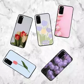 Чехол для телефона «Девичий цветок-тюльпан» для Samsung Galaxy S7 Edge Plus S9 S20Plus S20ULTRA S10lite S225G S10 samsungS22plus5G