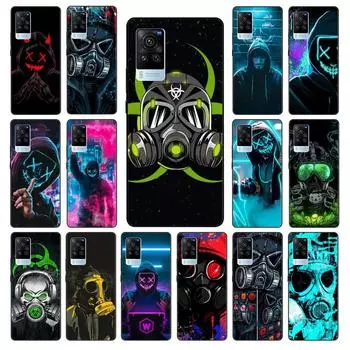 Чехол для телефона DJ Man с неоновой маской Gas Boy для VIVO V21E V21 V23 V23E V2109 Y53S Y33S Y55 Y76 Y31 Y21 Y72 Y01 Y21S Y11S VIVO V21E 4G
