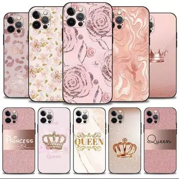 Чехол для телефона для Apple Iphone 14 13 12 11 Pro Max 13 12 Mini Xs Max Xr X 7 8 6 6s Plus чехол розовое золото розовая королева принцесса For iPhone 13 Mini