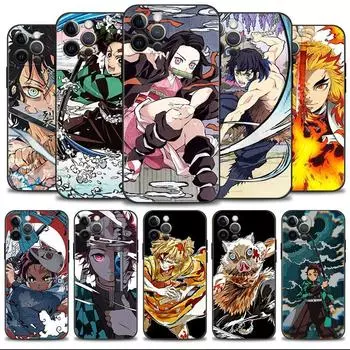 Чехол для телефона для Apple Iphone 14 13 12 11 Pro Max 13 12 Mini Xs Max Xr X 7 8 6 6s Plus, чехол аниме Demon Slayer Nezuko Tanjirou For iPhone 6 6S Plus