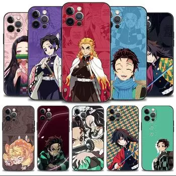Чехол для телефона для Apple Iphone 14 13 12 11 Pro Max 13 12 Mini Xs Max Xr X 7 8 6 6s Plus чехол с рисунком аниме Demon Slayer Nezuko For iPhone 6 6S Plus