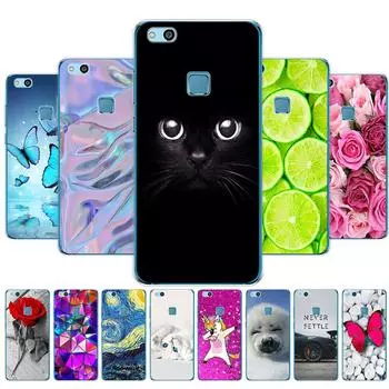 Чехол для телефона для huawei P10 LITE Plus 2017 часто ТПУ силиконовая задняя крышка 360 полная защитная печать прозрачный чехол с цветком P10 lite 2017