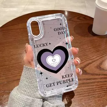 Чехол для телефона для iPhone 13 15 14 12 11 16 Pro Max XR XS SE Max 6 7 8 Plus для Samsung S24 A55 A32 S23 для yellowmi Note 13 12 11 10 Pro устойчив к падениям iPhone 15 фиолетовый