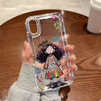 Чехол для телефона для iPhone 13 15 14 12 11 16 Pro Max XR XS SE Max 6 7 8 Plus для Samsung S24 A55 A32 S23 для yellowmi Note 13 12 11 10 Pro устойчив к падениям iPhone 15 красный