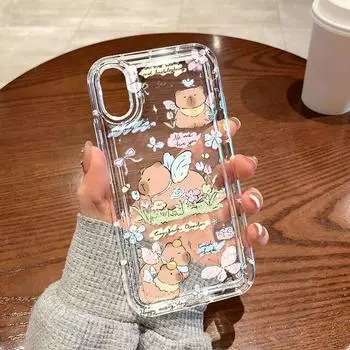 Чехол для телефона для iPhone 13 15 14 12 11 16 Pro Max XR XS SE Max 6 7 8 Plus для Samsung S24 A55 A32 S23 для yellowmi Note 13 12 11 10 Pro устойчив к падениям iPhone 15 жёлтый