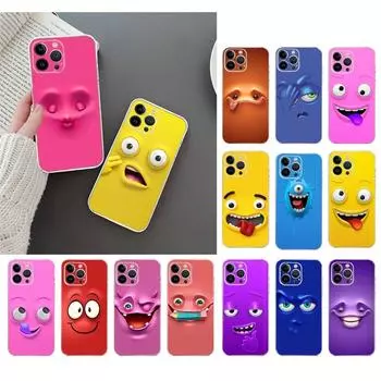 Чехол для телефона для Iphone 14 13 12 11 Pro Max Xs Max Xr X 12mini 14 Plus Se Art Funny Faces Cartoon Case Funda Capa Cell iPhone 11