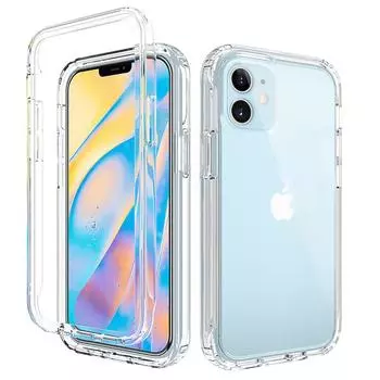 Чехол для телефона для Iphone 14 13 12 11 Pro Max Xr Xs Max 6 7 8 Plus X 11 2 в 1 противоударный силиконовый защитный чехол прозрачная задняя крышка For iphone X