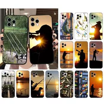 Чехол для телефона для Iphone 14 13 12 11 Pro Max Xs Xr X 12mini 14 Plus Se рыболовные снасти Рыбак Охота Человек Чехол для мобильного телефона Funda iphone 14ProMax