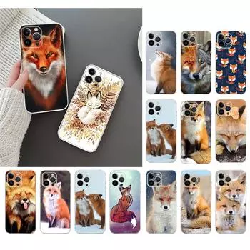 Чехол для телефона для Iphone 14 13 12 11 Pro Max Xs Max Xr X 12mini 14 Plus Se Fox Case Funda Capa Cell iphone 14