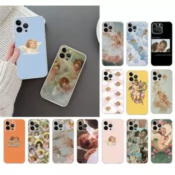 Чехол для телефона для Iphone 14 13 12 11 Pro Max Xs Max Xr X 12mini 14 Plus Se Renaissance Angels Angel Case Funda Capa Cell iphone 11ProMax