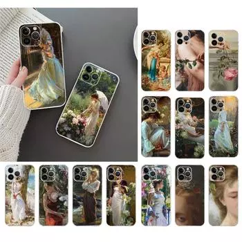 Чехол для телефона для Iphone 14 Pro Max 13 12 11 Pro Max Xs Xr X 12mini 7 8 Plus Se Art Painting Сексуальная красота женский чехол Funda iphone 13