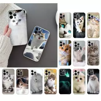Чехол для телефона для Iphone 14 Pro Max 13 12 11 Pro Max Xs Xr X 12mini 7 8 Plus Se Lovely Cat Case Funda iphone 14ProMax