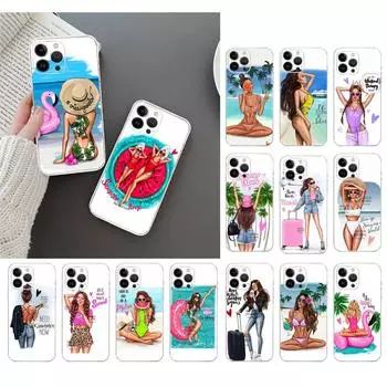 Чехол для телефона для Iphone 14 Pro Max 13 12 11 Pro Max Xs Xr X 12mini 7 8 Plus Se, летний дорожный чехол для девочек, принципиально iphone 14