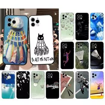 Чехол для телефона для Iphone 14 Pro Max 13 12 11 Pro Max Xs Xr X 12mini 7 8 Plus Se, спортивный чехол для бадминтона, принципиально iPhone 13mini