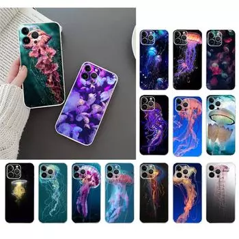 Чехол для телефона для Iphone 14 Pro Max 13 12 11 Pro Max Xs Xr X 12mini 7 8 Plus Se чехол с медузой Funda iphone 11ProMax