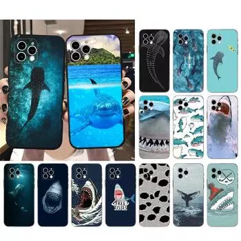 Чехол для телефона для Iphone 14 Pro Max 13 12 11 Pro Max Xs Xr X 12mini 14 Plus Se Ocean Китовые акулы Чехол с акулой Funda iPhone 13mini