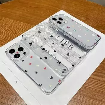 Чехол для телефона для Iphone 15 Pro Max 11 12 13 14 Pro Max 6 6S 7 8 Plus 13 Mini XS Max XR SE Мягкий кристаллический чехол из ТПУ Iphone 15 Pro