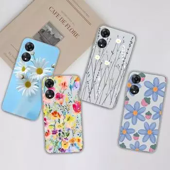 Чехол для телефона для OPPO A17 A15 A33 A52 A58 A71 A78 A96 A36 Модная женская сумка для телефона Мягкий силиконовый прозрачный противоударный матовый чехол из ТПУ для бампера OPPO OPPO A1 5G