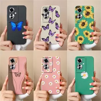 Чехол для телефона для OPPO A2M A60 A1i A59 Reno11 F Pro, бампер Pretty Daisy Sunflower, матовый, мягкий жидкий силиконовый противоударный корпус для OPPO Capa Oppo Reno11 5G