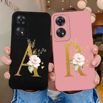 Чехол для телефона для Oppo Reno2 Reno3 4G 5G 4 5 Lite Pro, модный чехол для пары, цветочные буквы, матовый тонкий, мягкий силиконовый противоударный противоударный чехол для бампера Oppo OPPO Reno2