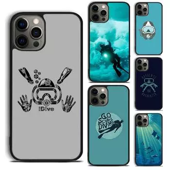 Чехол для телефона для подводного плавания с аквалангом для iPhone 5 6 7 8 Plus X XR XS SE2020 Apple 11 12 13 mini Pro Max Galaxy S20 S21 iPhone 5 5S SE