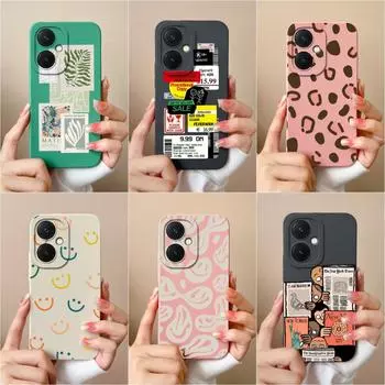 Чехол для телефона для Vivo Y27 V29 Lite Y36 Pro X90 Y17S Y78 + Задние обложки Модные этикетки Защита камеры Мягкий жидкий силикон Роскошный корпус для Vivo Capas Vivo Y36 5G