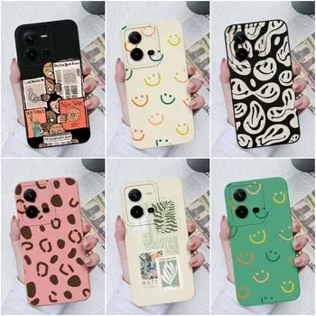 Чехол для телефона для Vivo Z1 Z3 Z5X V21E V23E V25E V27 Pro V20SE V9 V19 Neo, модный противоударный чехол для телефона, защита камеры, мягкий силикон для бампера Vivo Vivo V19