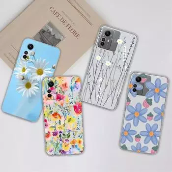 Чехол для телефона для Xiaomi Redmi Note 8, 9, 10, 11, 12 A1 + A2 + Plus 4A 5A, модный литературный цветочный чехол, противоударный прозрачный мягкий силиконовый чехол для Redmi, бампер Redmi 3 Pro