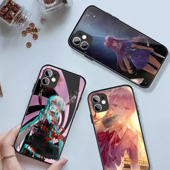 Чехол для телефона «Дневник будущего» Mirai Nikki для iPhone 14 13 12 11 XS X 8 7 6 Plus Mini Pro Max SE 2022, черный стеклянный чехол из поликарбоната и ТПУ iPhone 14